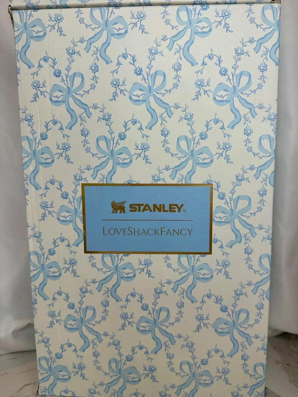 Stanley White and Light Blue Ribbon-Print Quencher Tumbler - Picture 7 of 7
